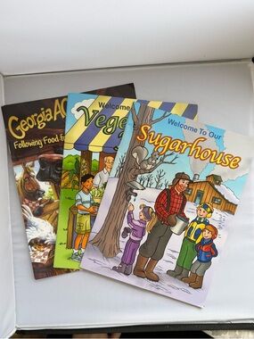 Set of 3 Nature/Farming Childrens Coloring Books- Sugarhouse Veggies Agriculture